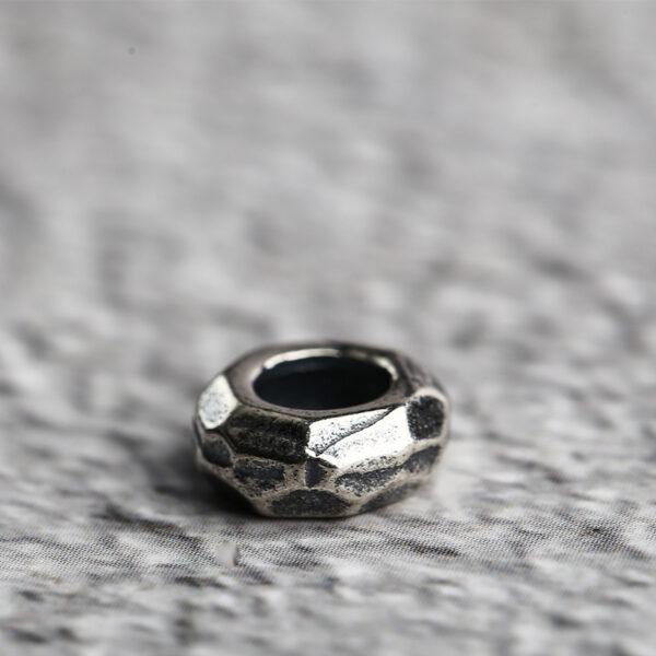 screw cap shape s925 sterling silver bead, oxidized silver screw cap bead - Image 5