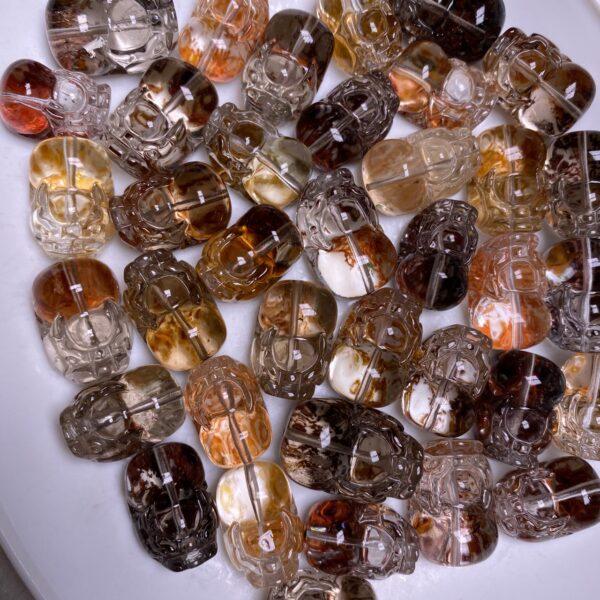 2 pcs / 5 pcs cute pixiu shape natural phantom quartz bead - Image 5