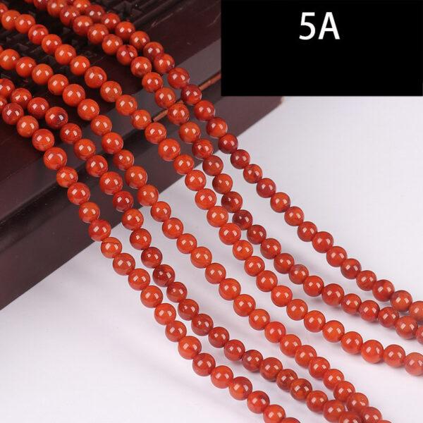 round shape high quality natural red orange agate bead - Image 6