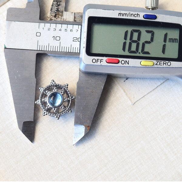 hollow star shape natural aquamarine bead inlaid copper bead - Image 6