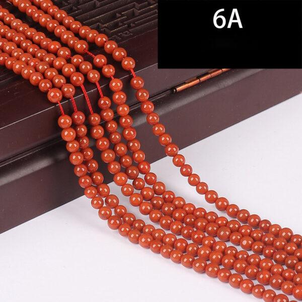 round shape high quality natural red orange agate bead - Image 7
