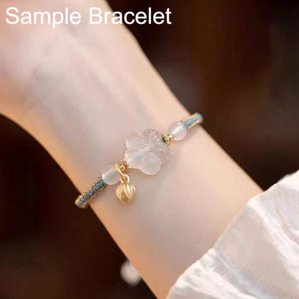 5 pcs / 10 pcs plum flower shape natural white agate bead - Image 7