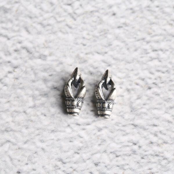 lotus flower shape s925 sterling silver clasp bead, oxidized silver buckle - Image 7