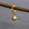 simple gild s925 sterling silver clasp bead, golden silver clasp