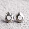s925 sterling silver bird pattern irregular shape bead, oxidized silver bird bead