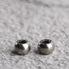 s925 sterling silver smooth surface drum shape bead, oxidized silver drum bead