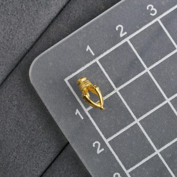 hollow flower shape gild s925 sterling silver charm bead, golden flower charm - Image 2