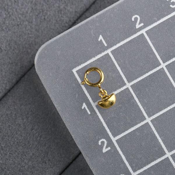 simple gild s925 sterling silver clasp bead, golden silver clasp - Image 2