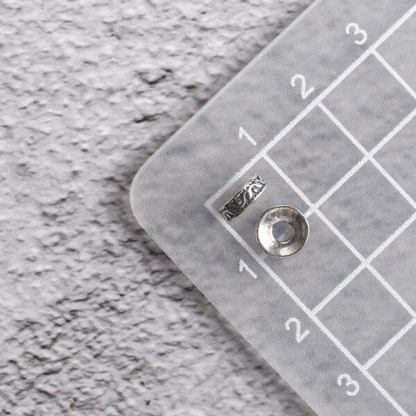 s925 sterling silver flower pattern gasket bead, oxidized silver spacer bead - Image 2