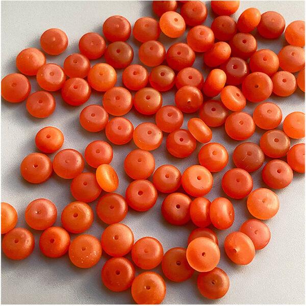 rondelle shape 5A natural red agate bead, red agate spacer bead - Image 2