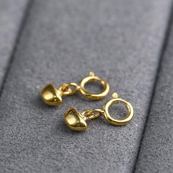 simple gild s925 sterling silver clasp bead, golden silver clasp - Image 5