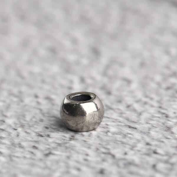 s925 sterling silver smooth surface drum shape bead, oxidized silver drum bead - Image 6