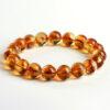 6mm - 12mm round shape 7A orange yellow natural citrine beaded bracelet
