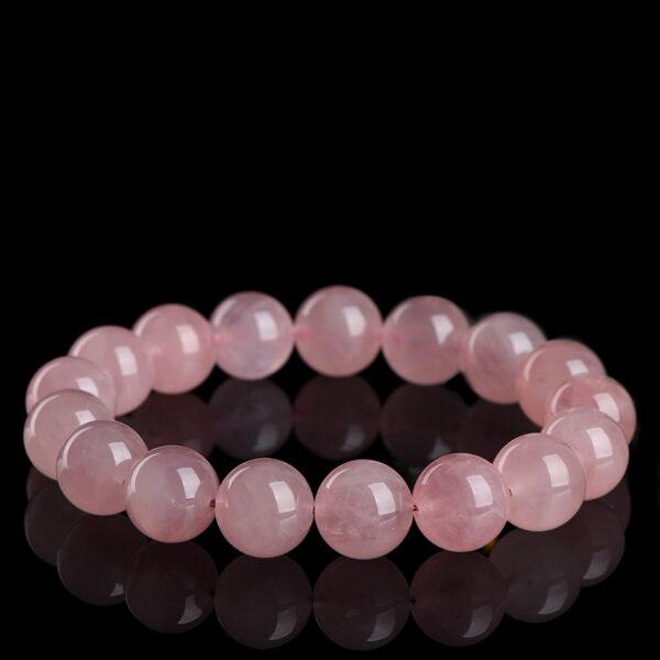 7mm - 13mm round shape 5A natural Madagascar rose quartz beaded bracelet