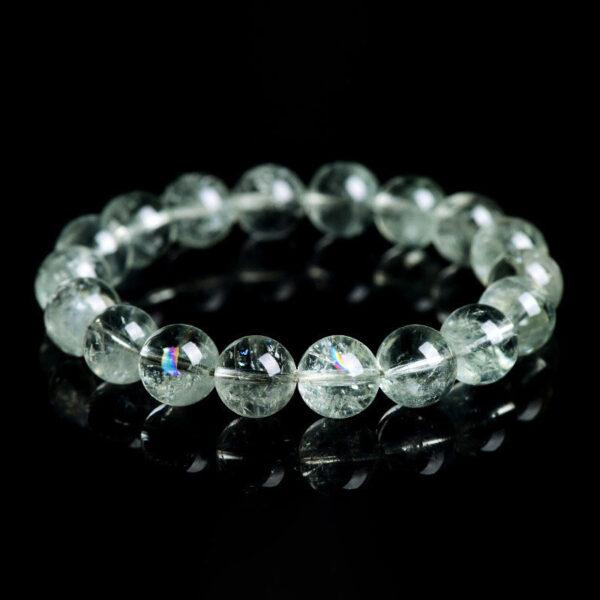 6mm - 14mm round shape genuine natural green Quartz beaded bracelet