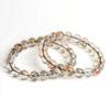 4mm - 12mm round shape 5A natural black gold super seven 7 rutilated quartz beaded bracelet