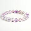 7mm - 10mm round shape 3A clear genuine natural purple super seven 7 rutilated quartz beaded bracelet