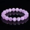 4 - 12 mm round shape 5A genuine natural kunzite beaded bracelet