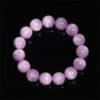 4 - 12 mm round shape 3A genuine natural kunzite beaded bracelet