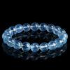 4 - 12mm round shape 6A genuine natural aquamarine beaded bracelet