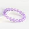 6 - 14mm round shape genuine natural lavender amethyst beaded bracelet