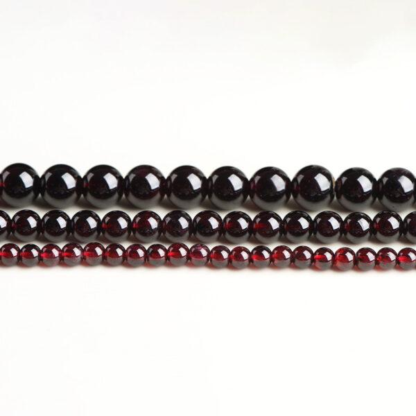 3mm - 9mm whole strand round shape 3A genuine natural wine red garnet bead