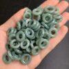 ring shape genuine natural oily green jadeite bead, jade bead