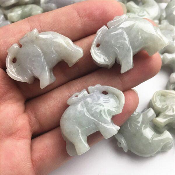 elephant shape genuine natural jadeite charm, jade bead