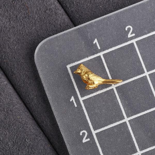 cute bird shape gild s925 sterling silver bead, golden ring bead - Image 2