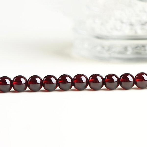 3mm - 9mm whole strand round shape 5A genuine natural wine red garnet bead - Image 2