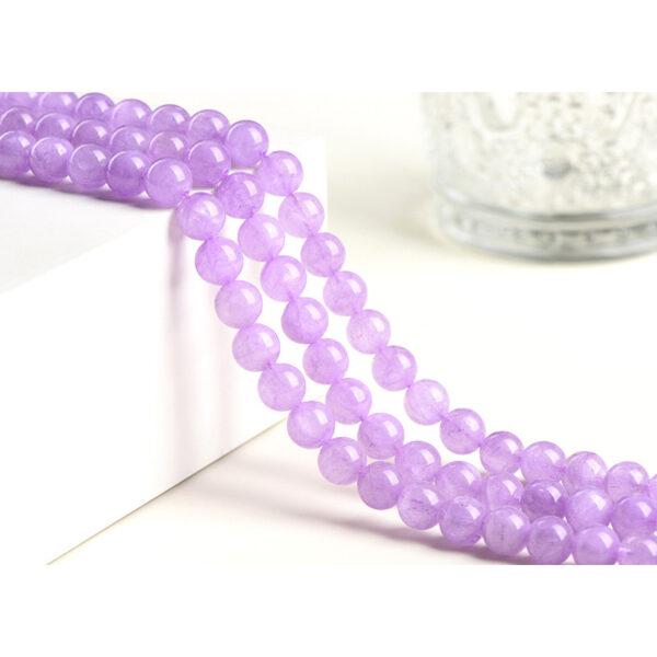 4mm - 12mm whole strand round shape genuine natural lavender amethyst bead - Image 2