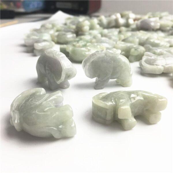 elephant shape genuine natural jadeite charm, jade bead - Image 2