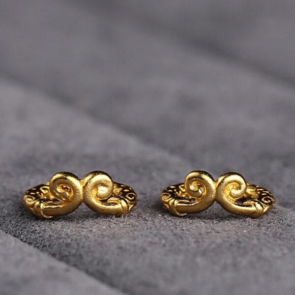 Sun Wukong's golden hoop shape gild s925 sterling silver bead, golden ring bead - Image 3