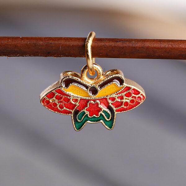 butterfly shape gild sterling silver charm bead, colorful enamel butterfly charm - Image 3