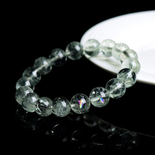 6mm - 14mm round shape genuine natural green Quartz beaded bracelet - Image 3