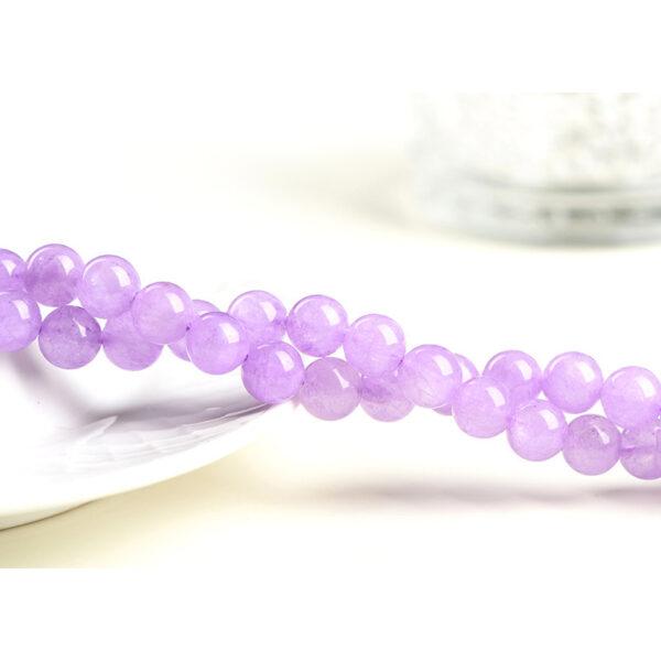 4mm - 12mm whole strand round shape genuine natural lavender amethyst bead - Image 3