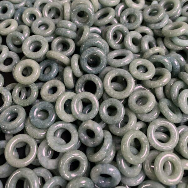 ring shape genuine natural oily green jadeite bead, jade bead - Image 3