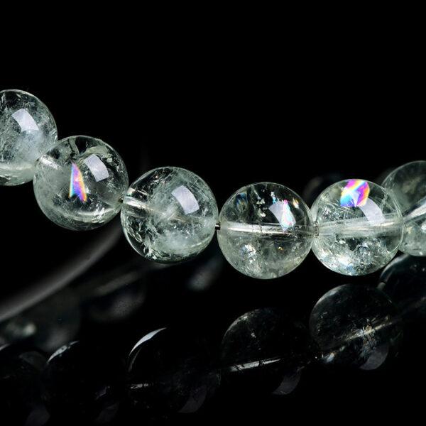 6mm - 14mm round shape genuine natural green Quartz beaded bracelet - Image 4