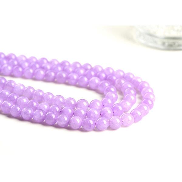 4mm - 12mm whole strand round shape genuine natural lavender amethyst bead - Image 4