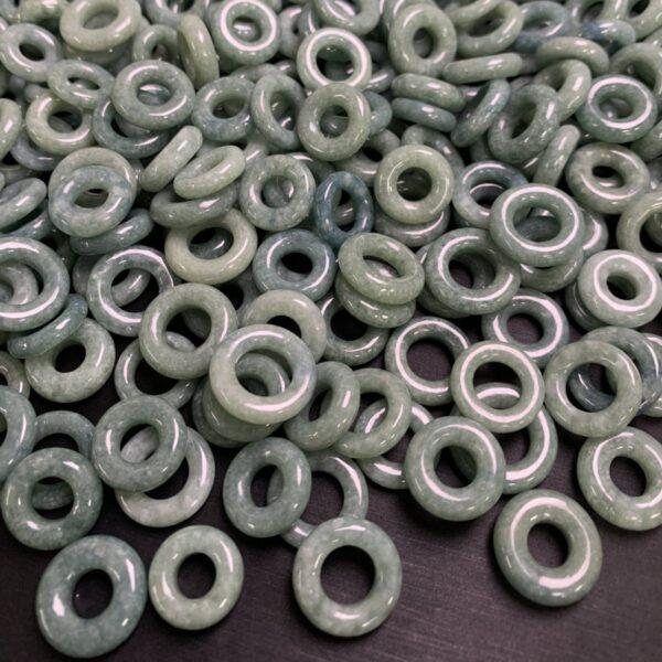 ring shape genuine natural oily green jadeite bead, jade bead - Image 4