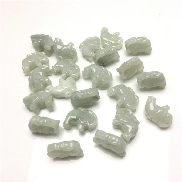 elephant shape genuine natural jadeite charm, jade bead - Image 4