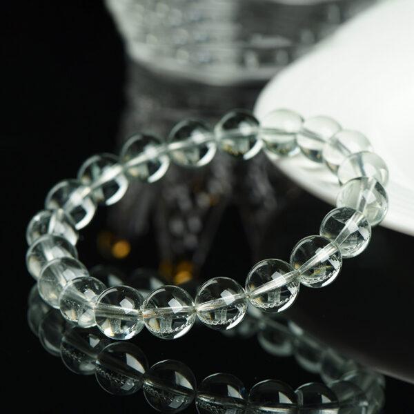 6mm - 14mm round shape genuine natural green Quartz beaded bracelet - Image 5