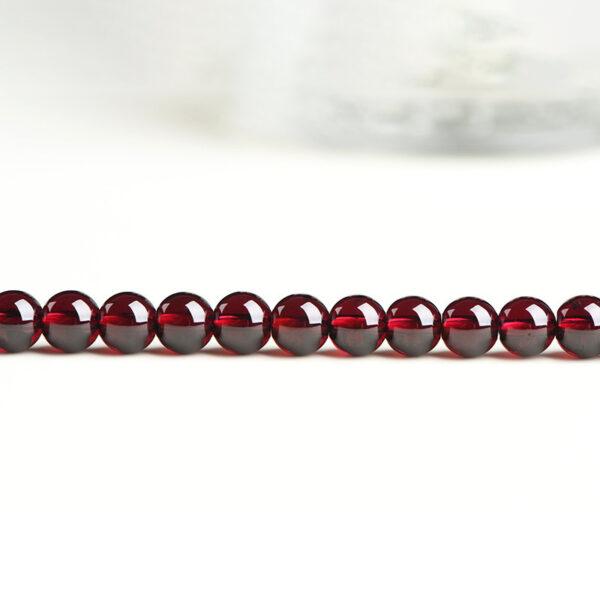 3mm - 9mm whole strand round shape 7A genuine natural wine red garnet bead - Image 5