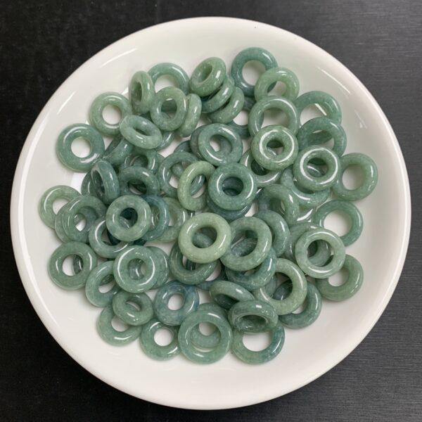 ring shape genuine natural oily green jadeite bead, jade bead - Image 5