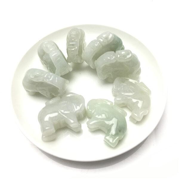 elephant shape genuine natural jadeite charm, jade bead - Image 5
