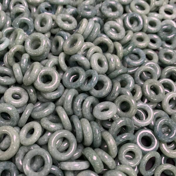ring shape genuine natural oily green jadeite bead, jade bead - Image 6
