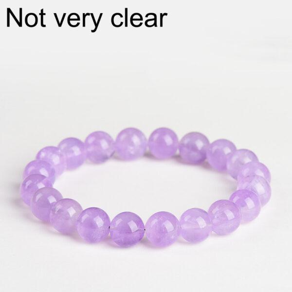 6 - 14mm round shape genuine natural lavender amethyst beaded bracelet - Image 8