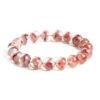7 - 9mm round shape genuine natural red phantom quartz beaded bracelet