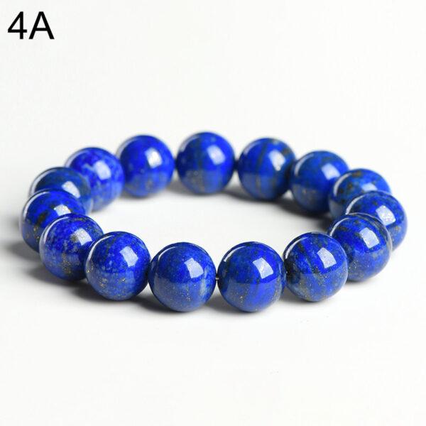 6 - 13mm round shape 7A genuine natural lapis lazuli beaded bracelet - Image 8
