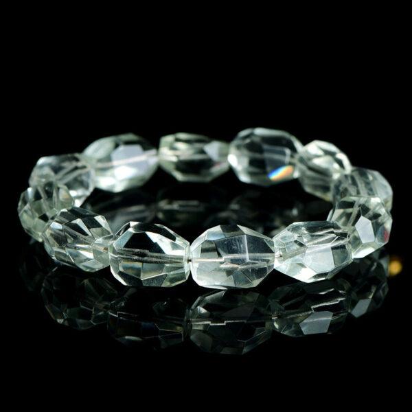 16 * 19mm irregular genuine natural green quartz beaded bracelet
